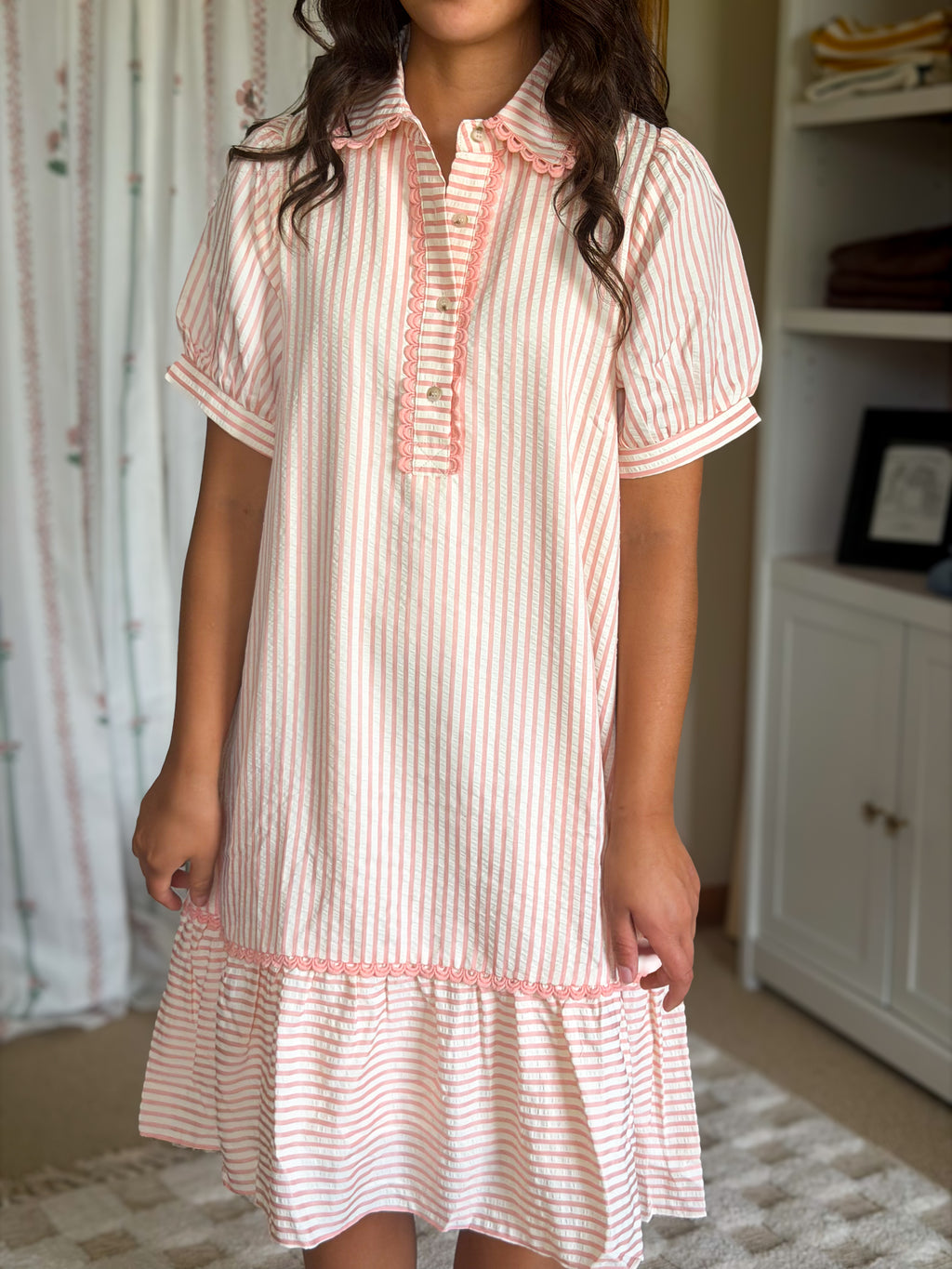 Striped Collared Dress