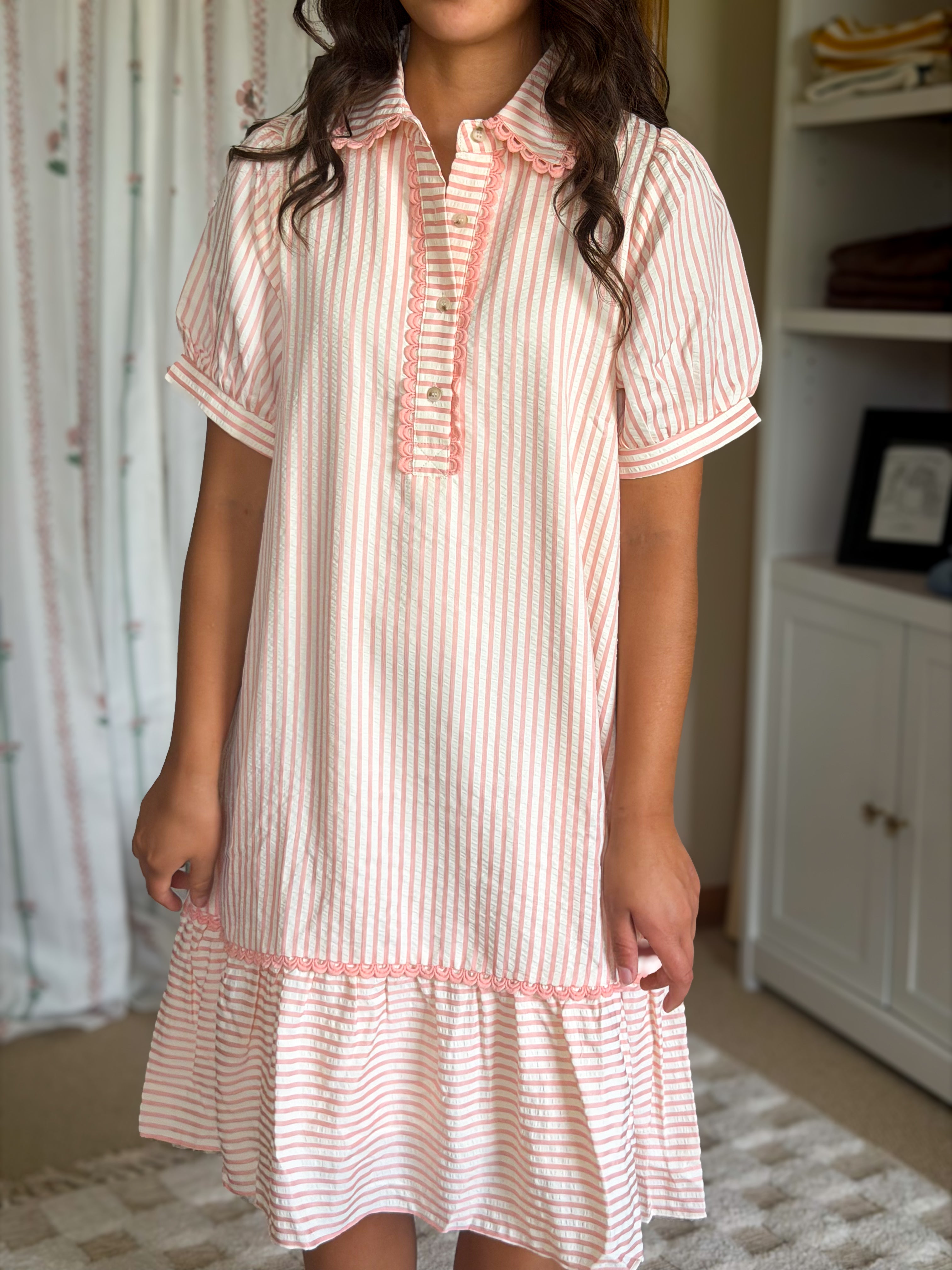Striped Collared Dress