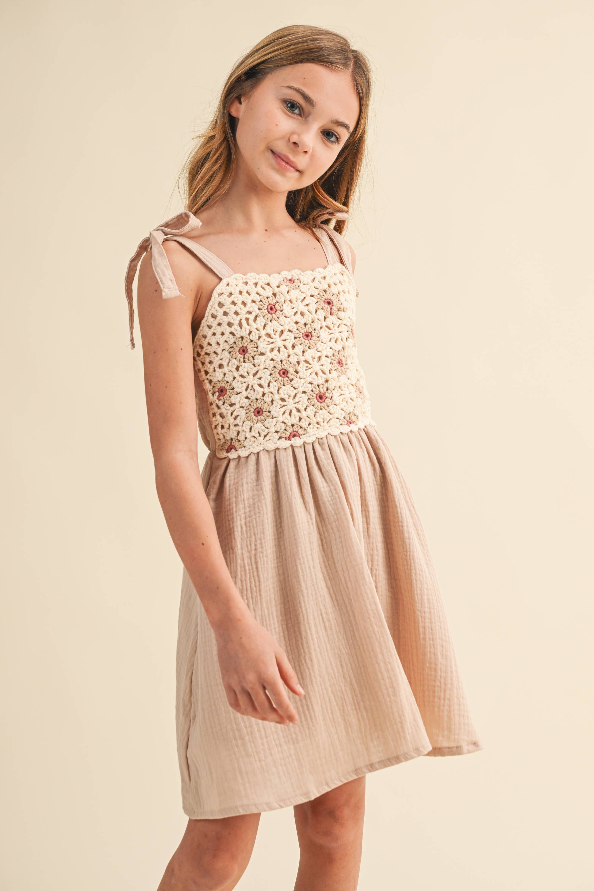 Crochet Tie Shoulder Dress