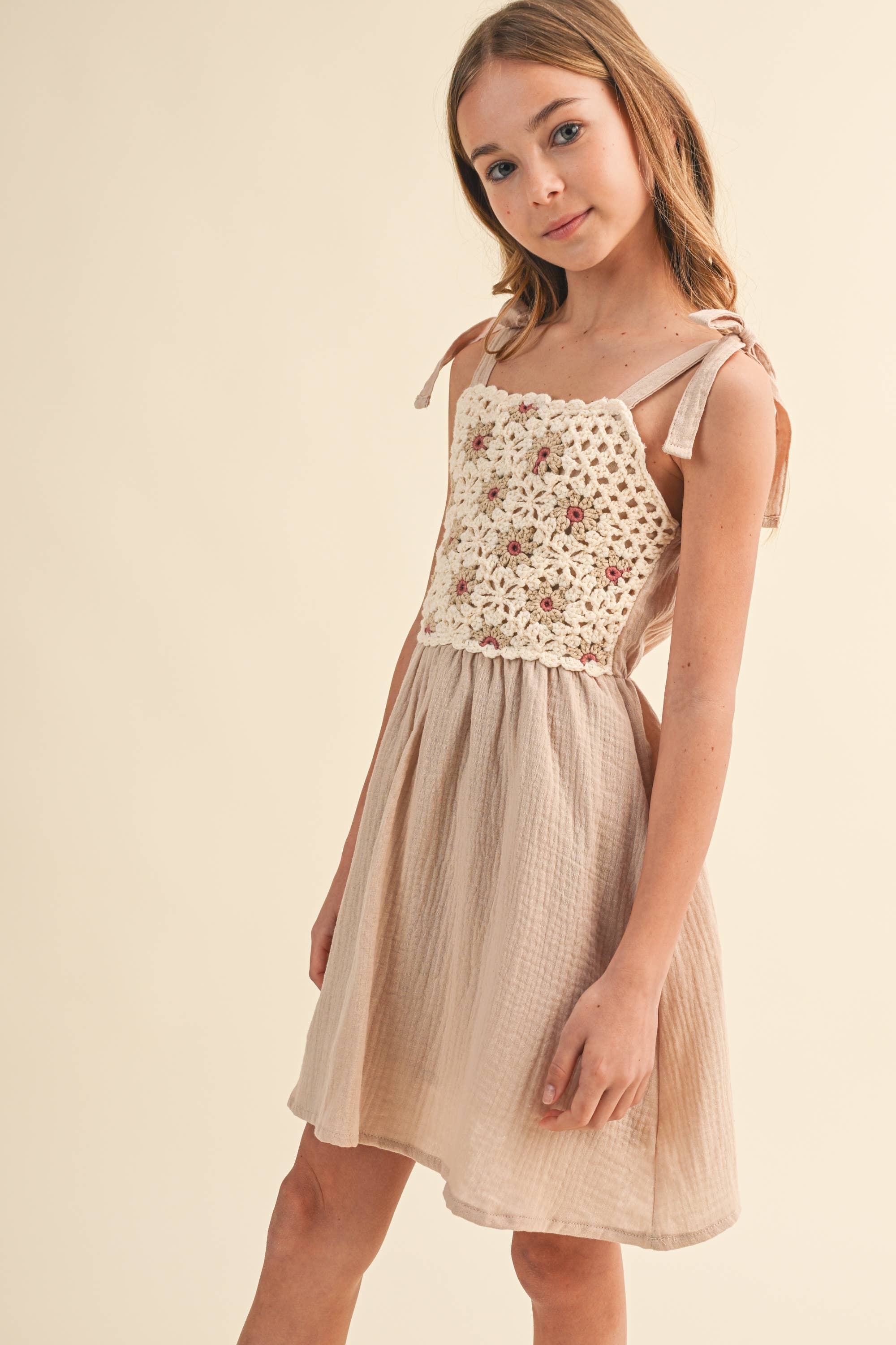 Crochet Tie Shoulder Dress