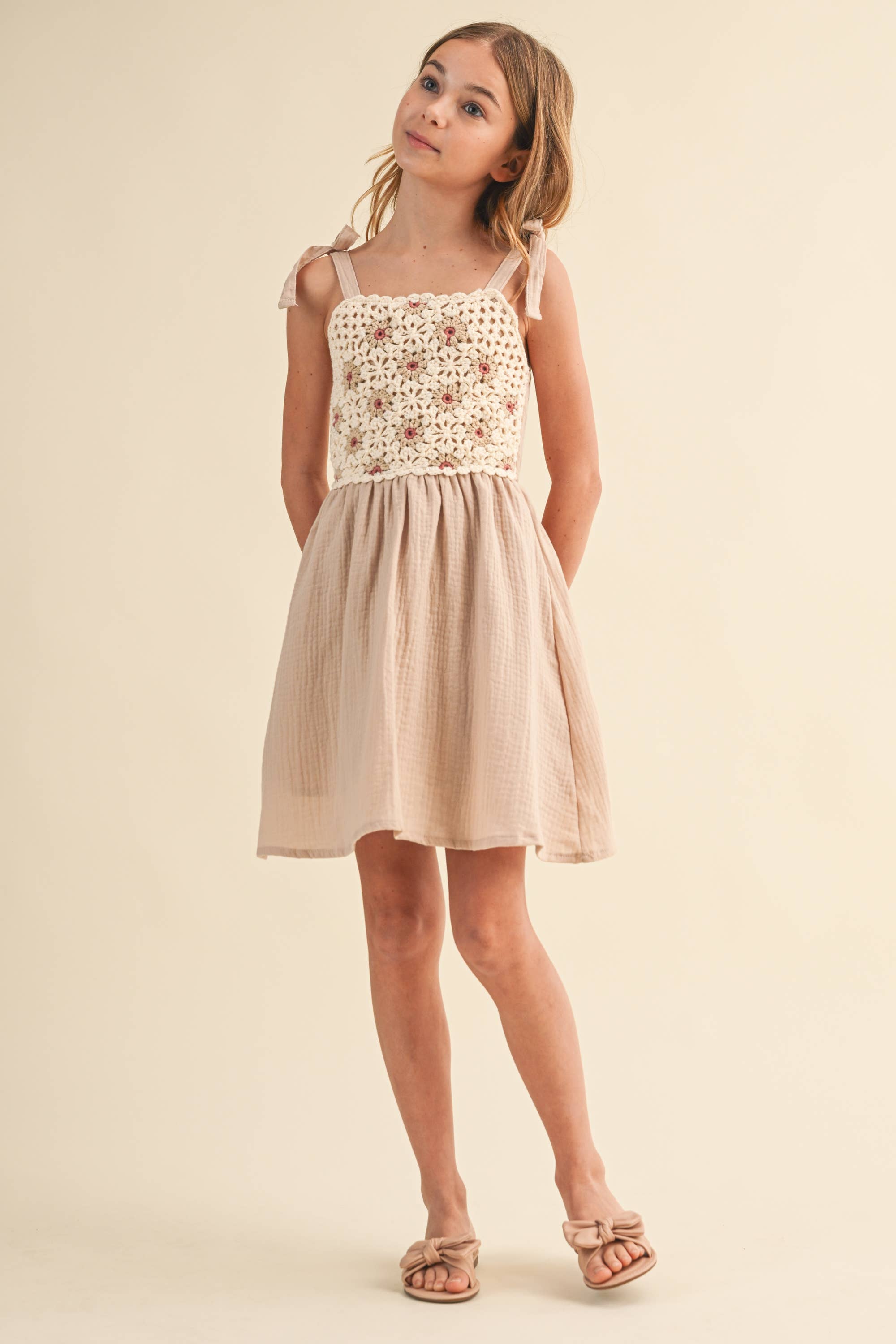 Crochet Tie Shoulder Dress