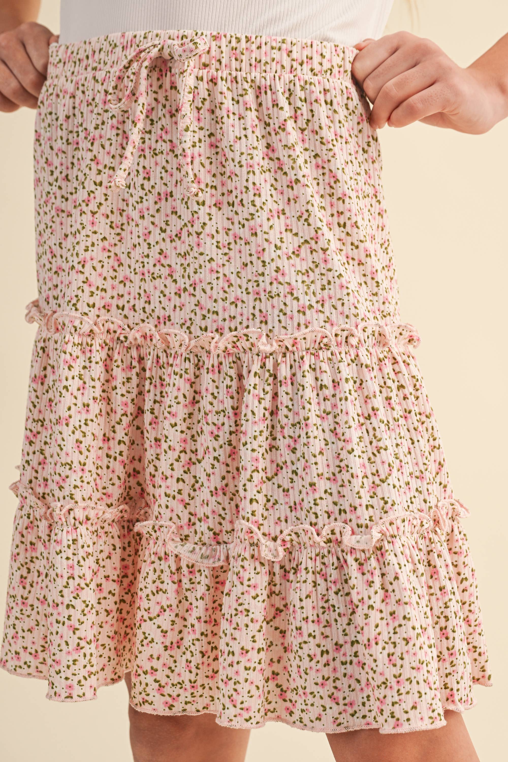 Tiered Knit Skirt