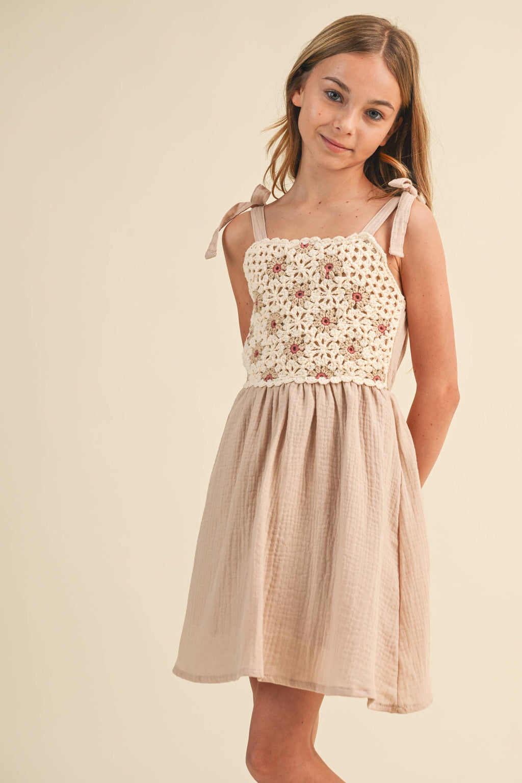 Crochet Tie Shoulder Dress