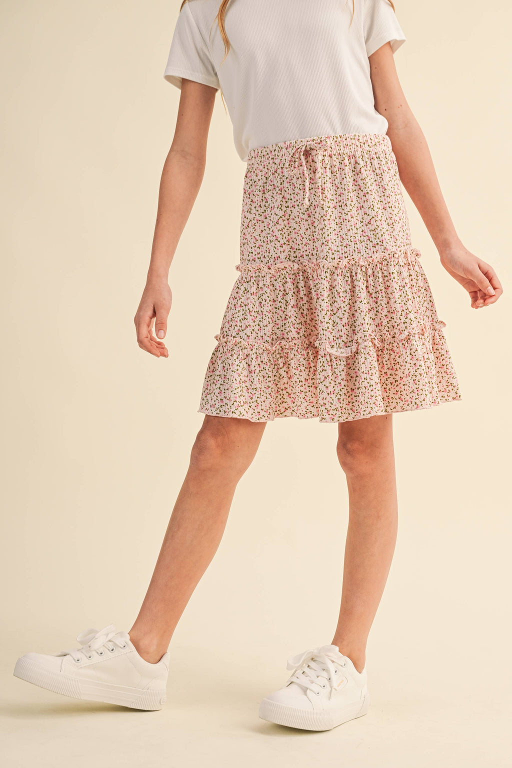 Tiered Knit Skirt