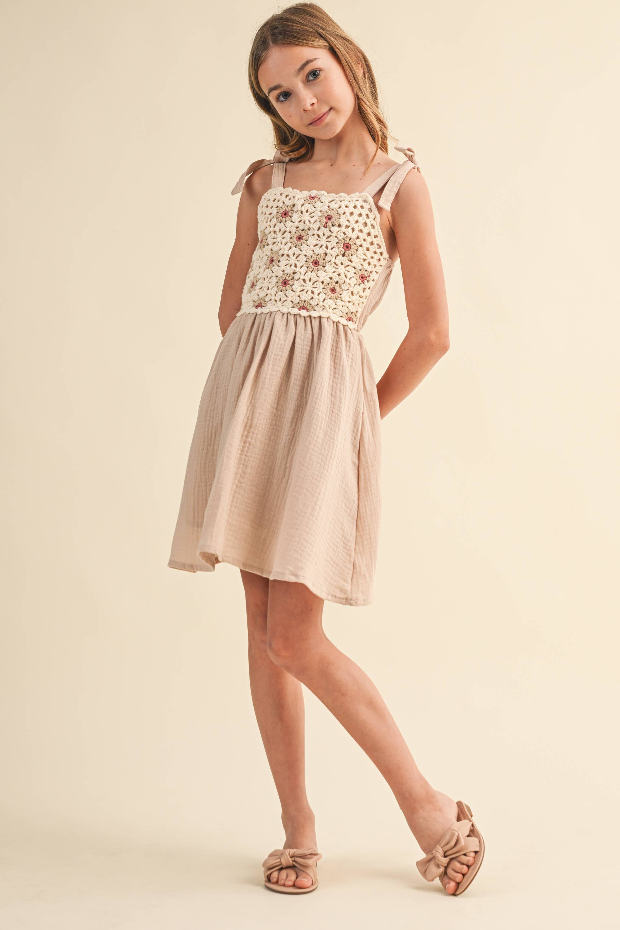 Crochet Tie Shoulder Dress